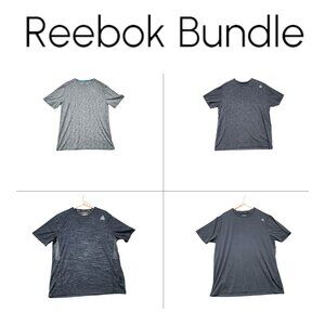 Reebok T-Shirt Bundle Men Large Gray Speedwick Performance Activewear 4 Pack